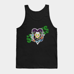 Dope Slluks card with heart illustration Tank Top